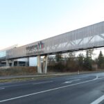 Verbindungsbrücke über die Straße am Bosch-Rexroth-Standort Ulm – Hochbau Härle Bau