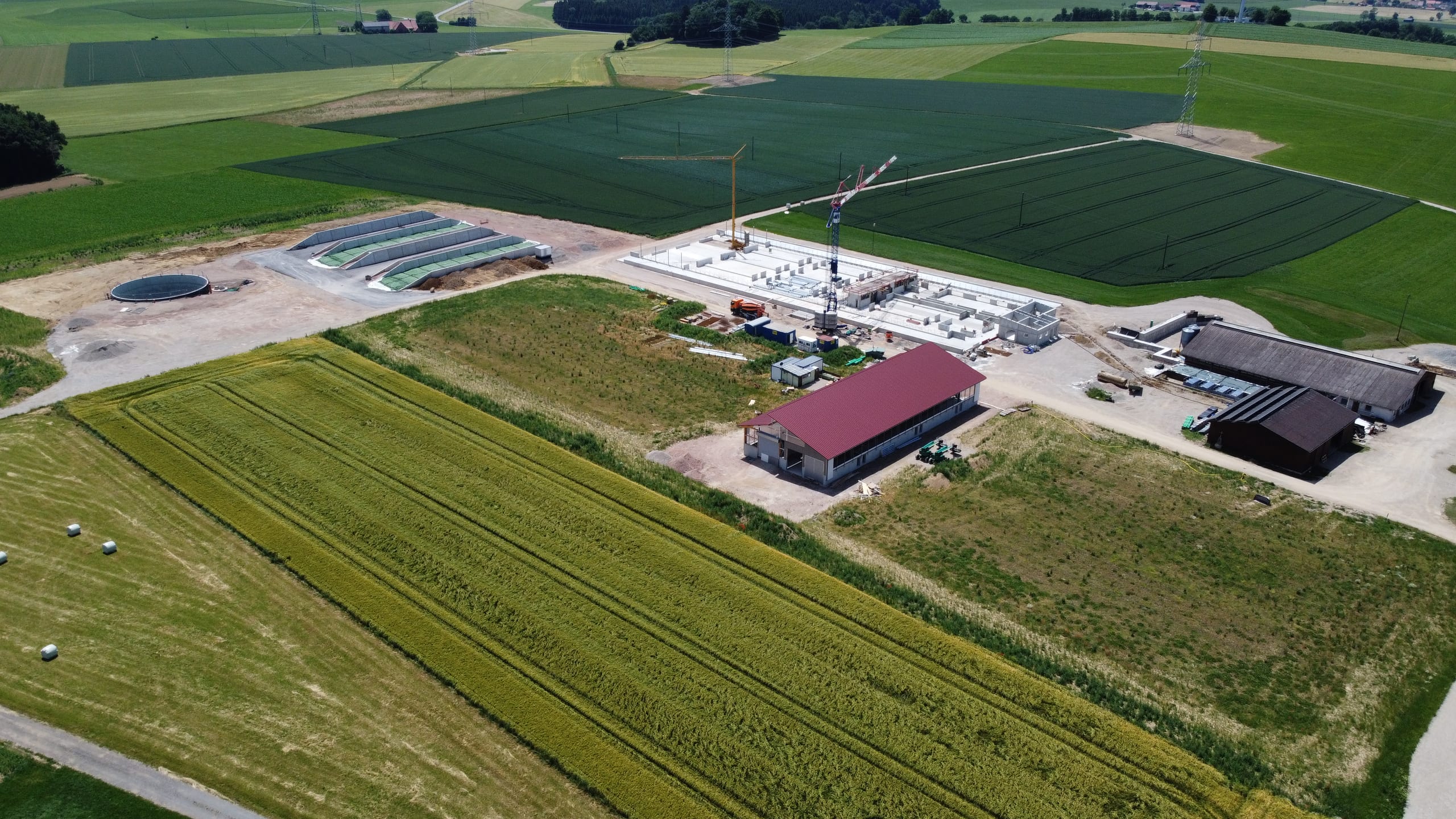 Milchviehstall Bebenhaus im Rohbau