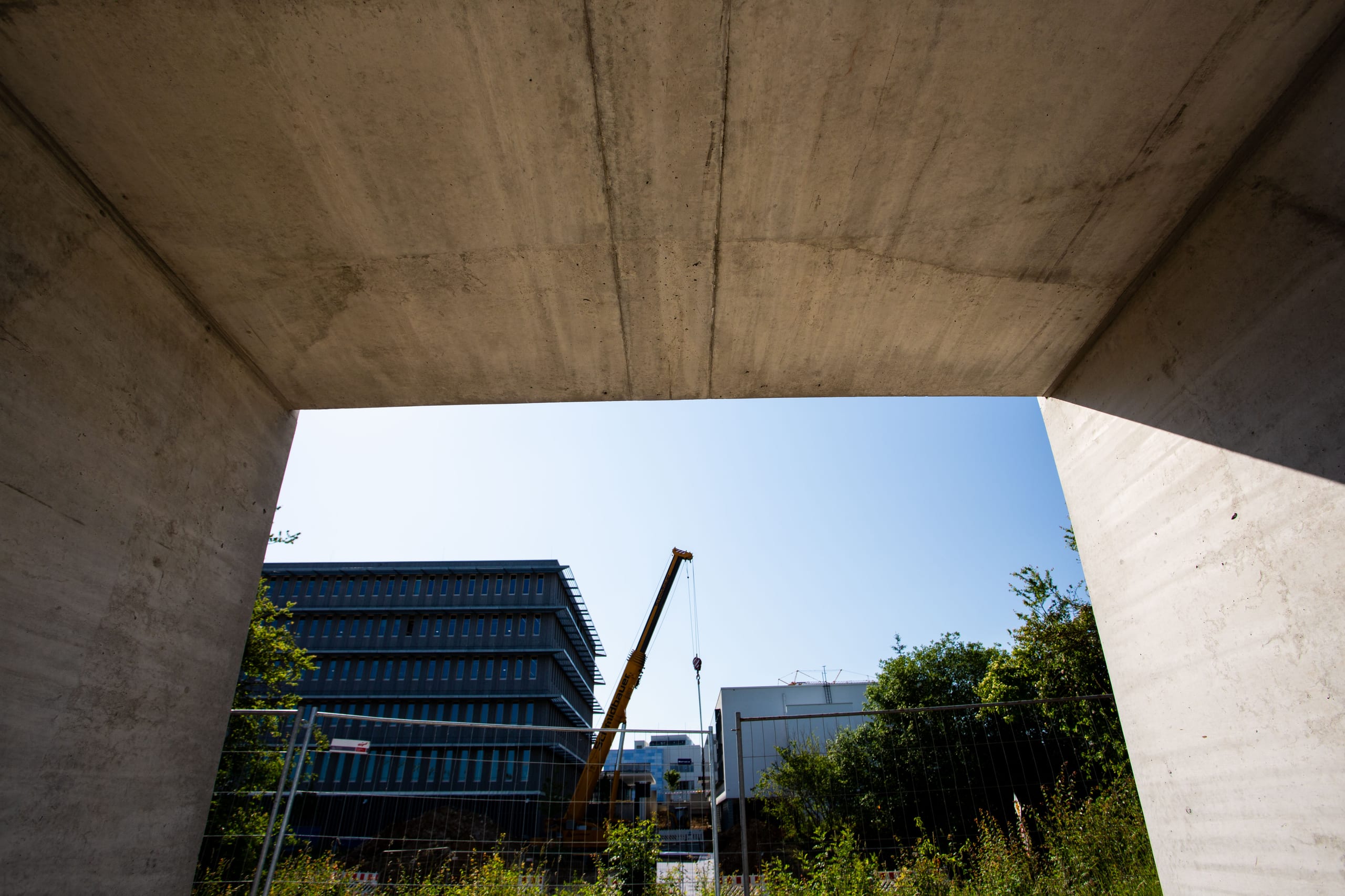 Brückenpfeiler aus Betonfertigteilen