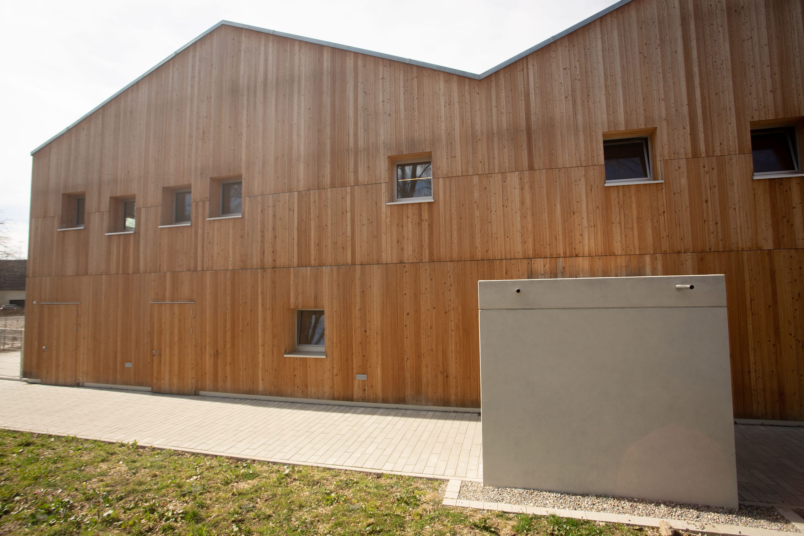 Holzfassade der Kita Illerkirchberg